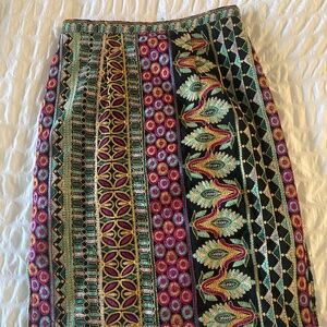 Vanessa Virginia by Anthropologie Moroccan Nights embroidered pencil skirt
